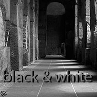 black and white
